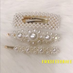 Pearl Hair Clip Pin Set of 3